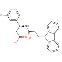 507472-14-2 (3S)-3-(9H-fluoren-9-ylmethoxycarbonylamino)-3-(3-fluorophenyl)propanoic acid chemical structure