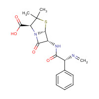 6489-97-0 (2S,5R,6R)-3,3-dimethyl-6-[[(2R)-2-(methylideneamino)-2-phenylacetyl]amino]-7-oxo-4-thia-1-azabicyclo[3.2.0]heptane-2-carboxylic acid chemical structure
