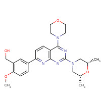 938440-64-3 [5-[2-[(2R,6S)-2,6-dimethylmorpholin-4-yl]-4-morpholin-4-ylpyrido[2,3-d]pyrimidin-7-yl]-2-methoxyphenyl]methanol chemical structure