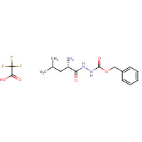 19635-96-2 benzyl N-[[(2S)-2-amino-4-methylpentanoyl]amino]carbamate;2,2,2-trifluoroacetic acid chemical structure