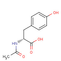 19764-32-0 (2R)-2-acetamido-3-(4-hydroxyphenyl)propanoic acid chemical structure