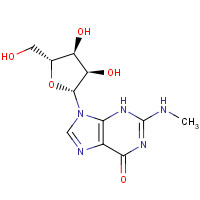 2140-77-4 9-[(2R,3R,4S,5R)-3,4-dihydroxy-5-(hydroxymethyl)oxolan-2-yl]-2-(methylamino)-3H-purin-6-one chemical structure