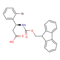 507472-17-5 (3S)-3-(2-bromophenyl)-3-(9H-fluoren-9-ylmethoxycarbonylamino)propanoic acid chemical structure