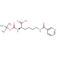 122546-52-5 (2R)-2-[(2-methylpropan-2-yl)oxycarbonylamino]-6-(pyridine-3-carbonylamino)hexanoic acid chemical structure