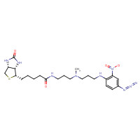 96087-37-5 5-[(3aS,4S,6aR)-2-oxo-1,3,3a,4,6,6a-hexahydrothieno[3,4-d]imidazol-4-yl]-N-[3-[3-(4-azido-2-nitroanilino)propyl-methylamino]propyl]pentanamide chemical structure