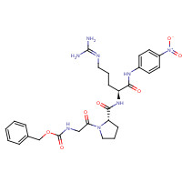 66648-35-9 benzyl N-[2-[(2S)-2-[[(2S)-5-(diaminomethylideneamino)-1-(4-nitroanilino)-1-oxopentan-2-yl]carbamoyl]pyrrolidin-1-yl]-2-oxoethyl]carbamate chemical structure