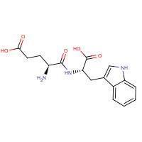 38101-59-6 (4S)-4-amino-5-[[(1S)-1-carboxy-2-(1H-indol-3-yl)ethyl]amino]-5-oxopentanoic acid chemical structure