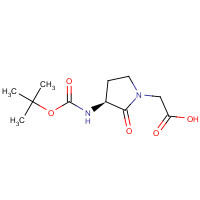 79839-26-2 2-[(3S)-3-[(2-methylpropan-2-yl)oxycarbonylamino]-2-oxopyrrolidin-1-yl]acetic acid chemical structure