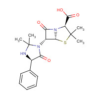 3511-16-8 (2S,5R,6R)-6-[(4R)-2,2-dimethyl-5-oxo-4-phenylimidazolidin-1-yl]-3,3-dimethyl-7-oxo-4-thia-1-azabicyclo[3.2.0]heptane-2-carboxylic acid chemical structure