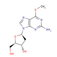 964-21-6 (2R,3S,5R)-5-(2-amino-6-methoxypurin-9-yl)-2-(hydroxymethyl)oxolan-3-ol chemical structure