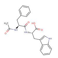 19240-41-6 (2S)-2-[[(2S)-2-acetamido-3-phenylpropanoyl]amino]-3-(1H-indol-3-yl)propanoic acid chemical structure