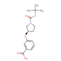 222987-19-1 3-[(3R)-1-[(2-methylpropan-2-yl)oxycarbonyl]pyrrolidin-3-yl]oxybenzoic acid chemical structure