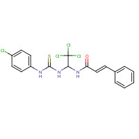 1164470-53-4 (E)-3-phenyl-N-[2,2,2-trichloro-1-[(4-chlorophenyl)carbamothioylamino]ethyl]prop-2-enamide chemical structure