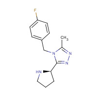 1263284-19-0 4-[(4-fluorophenyl)methyl]-3-methyl-5-[(2R)-pyrrolidin-2-yl]-1,2,4-triazole chemical structure