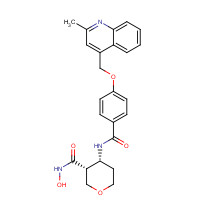 362487-78-3 (3R,4R)-N-hydroxy-4-[[4-[(2-methylquinolin-4-yl)methoxy]benzoyl]amino]oxane-3-carboxamide chemical structure