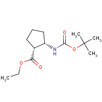 1140972-29-7 ethyl (1R,2S)-2-[(2-methylpropan-2-yl)oxycarbonylamino]cyclopentane-1-carboxylate chemical structure