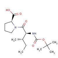 41324-69-0 (2S)-1-[(2S,3S)-3-methyl-2-[(2-methylpropan-2-yl)oxycarbonylamino]pentanoyl]pyrrolidine-2-carboxylic acid chemical structure