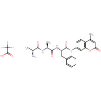62037-42-7 (2S)-2-[[(2S)-2-[[(2S)-2-aminopropanoyl]amino]propanoyl]amino]-N-(4-methyl-2-oxochromen-7-yl)-3-phenylpropanamide;2,2,2-trifluoroacetic acid chemical structure