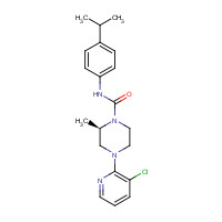 393514-22-2 (2R)-4-(3-chloropyridin-2-yl)-2-methyl-N-(4-propan-2-ylphenyl)piperazine-1-carboxamide chemical structure