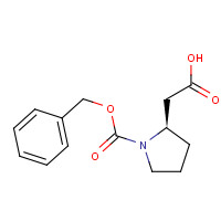 61350-64-9 2-[(2R)-1-phenylmethoxycarbonylpyrrolidin-2-yl]acetic acid chemical structure