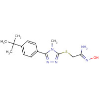 261704-26-1 2-[[5-(4-tert-butylphenyl)-4-methyl-1,2,4-triazol-3-yl]sulfanyl]-N'-hydroxyethanimidamide chemical structure