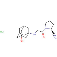 924914-75-0 (2S)-1-[2-[(3-hydroxy-1-adamantyl)amino]acetyl]pyrrolidine-2-carbonitrile;hydrochloride chemical structure