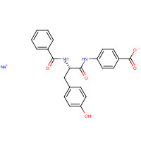 41748-47-4 sodium;4-[[(2S)-2-benzamido-3-(4-hydroxyphenyl)propanoyl]amino]benzoate chemical structure