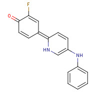 960300-07-6 (4E)-4-(5-anilino-1H-pyridin-2-ylidene)-2-fluorocyclohexa-2,5-dien-1-one chemical structure
