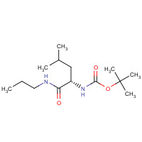 85574-35-2 tert-butyl N-[(2S)-4-methyl-1-oxo-1-(propylamino)pentan-2-yl]carbamate chemical structure