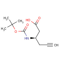332064-91-2 (3R)-3-[(2-methylpropan-2-yl)oxycarbonylamino]hex-5-ynoic acid chemical structure