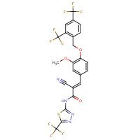 725247-18-7 (E)-3-[4-[[2,4-bis(trifluoromethyl)phenyl]methoxy]-3-methoxyphenyl]-2-cyano-N-[5-(trifluoromethyl)-1,3,4-thiadiazol-2-yl]prop-2-enamide chemical structure