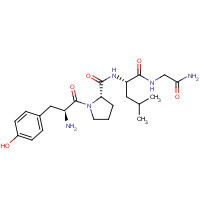 77133-61-0 (2S)-1-[(2S)-2-amino-3-(4-hydroxyphenyl)propanoyl]-N-[(2S)-1-[(2-amino-2-oxoethyl)amino]-4-methyl-1-oxopentan-2-yl]pyrrolidine-2-carboxamide chemical structure