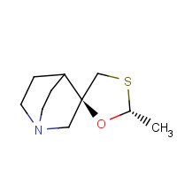 107233-08-9 (2R,5R)-2-methylspiro[1,3-oxathiolane-5,3'-1-azabicyclo[2.2.2]octane] chemical structure