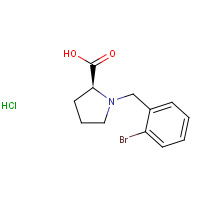 503035-34-5 (2S)-1-[(2-bromophenyl)methyl]pyrrolidine-2-carboxylic acid;hydrochloride chemical structure