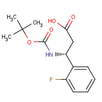 924823-26-7 (3R)-3-(2-fluorophenyl)-3-[(2-methylpropan-2-yl)oxycarbonylamino]propanoic acid chemical structure