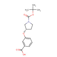 222987-13-5 3-[(3S)-1-[(2-methylpropan-2-yl)oxycarbonyl]pyrrolidin-3-yl]oxybenzoic acid chemical structure