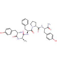 83936-24-7 (2R)-N-[(2S)-1-amino-3-(4-hydroxyphenyl)-1-oxopropan-2-yl]-1-[(2S)-2-[[(2R)-2-[[(2S)-2-amino-3-(4-hydroxyphenyl)propanoyl]amino]propanoyl]amino]-3-phenylpropanoyl]pyrrolidine-2-carboxamide chemical structure