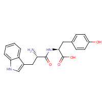 19653-76-0 (2S)-2-[[(2S)-2-amino-3-(1H-indol-3-yl)propanoyl]amino]-3-(4-hydroxyphenyl)propanoic acid chemical structure