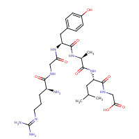 59587-24-5 2-[[(2S)-2-[[(2S)-2-[[(2S)-2-[[2-[[(2S)-2-amino-5-(diaminomethylideneamino)pentanoyl]amino]acetyl]amino]-3-(4-hydroxyphenyl)propanoyl]amino]propanoyl]amino]-4-methylpentanoyl]amino]acetic acid chemical structure