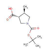 1119512-35-4 (3R,4R)-4-methyl-1-[(2-methylpropan-2-yl)oxycarbonyl]pyrrolidine-3-carboxylic acid chemical structure