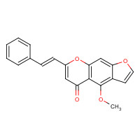 138565-05-6 4-methoxy-7-[(E)-2-phenylethenyl]furo[3,2-g]chromen-5-one chemical structure