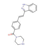 1000669-72-6 [4-[(E)-2-(1H-indazol-3-yl)ethenyl]phenyl]-piperazin-1-ylmethanone chemical structure