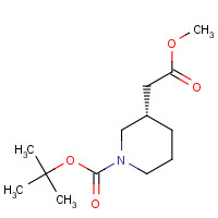 1217737-76-2 tert-butyl (3S)-3-(2-methoxy-2-oxoethyl)piperidine-1-carboxylate chemical structure