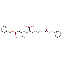 1436-71-1 (2S)-2-[[(2R)-3-methyl-2-(phenylmethoxycarbonylamino)butanoyl]amino]-6-(phenylmethoxycarbonylamino)hexanoic acid chemical structure