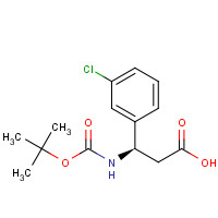 500789-06-0 (3R)-3-(3-chlorophenyl)-3-[(2-methylpropan-2-yl)oxycarbonylamino]propanoic acid chemical structure