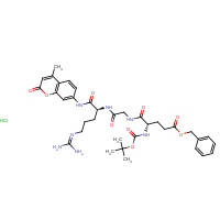 73554-94-6 benzyl (4S)-5-[[2-[[(2S)-5-(diaminomethylideneamino)-1-[(4-methyl-2-oxochromen-7-yl)amino]-1-oxopentan-2-yl]amino]-2-oxoethyl]amino]-4-[(2-methylpropan-2-yl)oxycarbonylamino]-5-oxopentanoate;hydrochloride chemical structure
