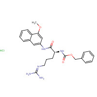 78117-09-6 benzyl N-[(2S)-5-(diaminomethylideneamino)-1-[(4-methoxynaphthalen-2-yl)amino]-1-oxopentan-2-yl]carbamate;hydrochloride chemical structure