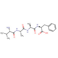 21957-32-4 (2S)-2-[[(2S)-2-[[(2S)-2-[[(2S)-2-amino-3-methylbutanoyl]amino]propanoyl]amino]propanoyl]amino]-3-phenylpropanoic acid chemical structure