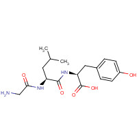 4306-24-5 (2S)-2-[[(2S)-2-[(2-aminoacetyl)amino]-4-methylpentanoyl]amino]-3-(4-hydroxyphenyl)propanoic acid chemical structure