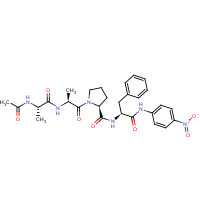 70967-94-1 (2S)-1-[(2S)-2-[[(2S)-2-acetamidopropanoyl]amino]propanoyl]-N-[(2S)-1-(4-nitroanilino)-1-oxo-3-phenylpropan-2-yl]pyrrolidine-2-carboxamide chemical structure